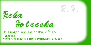 reka holecska business card